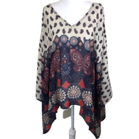 Rue21 Poncho Style Sleeveless Lightweight Top Size S - Picture 1 of 8